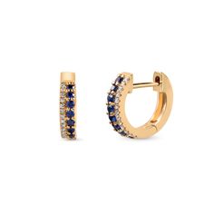 DETAILS Metal - 14k yellow gold Stone(s) - 0.07tcw round diamonds with: 0.28tcw Ruby 0.26tcw Sapphire 0.20tcw Emerald 11mm huggies WHY WE LOVE IT From our Gemstone Collection, the Suzanne Earrings give you the best of both worlds. These huggies feature a double row of stones - diamonds and gemstones of your choosing! The Suzanne earrings are available in Ruby, Sapphire, or Emerald. SHIPPING + RETURNS Learn about our Return + Exchange Policy here. LET'S CHAT! Don't see your size? Curious about so Timeless 14k Gold Huggie Earrings With Diamond Accents, Classic Diamond Huggie Earrings With Pave Setting, Classic Huggie Earrings With Round Cut Pave Setting, Classic Yellow Gold Huggie Earrings With Cubic Zirconia, Classic Yellow Gold Cubic Zirconia Huggie Earrings, Classic Yellow Gold Huggie Earrings With Diamond Accents, Classic Sapphire Diamond Earrings With Accents, Classic Yellow Gold Huggie Earrings With Pave Setting, Small Hoop Diamond Earrings In 14k Gold