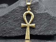 Hammered Cross Necklace made of Gold Vermeil: 18k Gold over Solid 925 Sterling Silver ☞ made to last. Matching Ring & Matching Earrings ☞ please ask me Details:• Dimensions: Pendant Height 32.5mm, Width 19.7mm• Free Complimentary Chain• 18k Gold Vermeil SKU TE-036 Traditional Tarnish Resistant Pendant Jewelry, 14k Gold Ankh Spiritual Jewelry, Symbolic Gold Jewelry Tarnish Resistant, Spiritual 14k Gold Ankh Jewelry, Gold Symbolic Tarnish-resistant Jewelry, Symbolic Pendant Jewelry, Tarnish Resistant, Symbolic Pendant Jewelry Tarnish Resistant, Symbolic Pendant Jewelry That Is Tarnish Resistant, Symbolic Yellow Gold Cross Jewelry