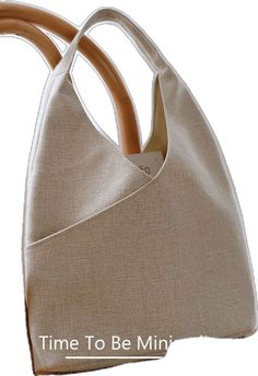 Beach Style Casual Cotton Linen Shoulder Bag/ Handbag How To Sew Bag, Handmade Bag Design, Minimalist Bags, Decorated Tote Bags, Linen Outfits, Linen Handbags, Hobo Bag Patterns, Canvas Bag Design, Handmade Fabric Bags