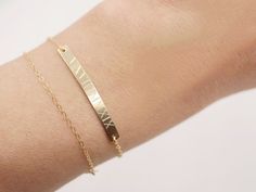 Roman Numeral Bracelet | Personalized Bracelet | Dainty Gold Bracelet | Bridesmaids Gift Minimalist Rose Gold Bracelet For Anniversary, Minimalist 14k Gold Filled Bracelets For Anniversary, Minimalist 14k Gold Filled Bracelet For Anniversary, Wedding Name Bracelet In 14k Rose Gold, Elegant Gold Hand Stamped Bracelets, Minimalist Rose Gold Name Bracelet For Wedding, Rose Gold 14k Gold Name Bracelet For Wedding, Rose Gold 14k Gold Wedding Name Bracelet, Wedding 14k Rose Gold Name Bracelet