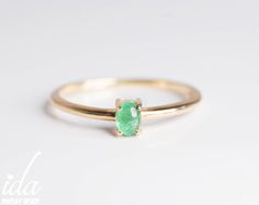 14K solid gold emerald ring is a minimalist piece of emerald jewelry. This unique gemstone ring can also be an engagement ring.... Handmade jewelry; We handmade each piece with care and love ♡ ★ PRODUCT DETAILS; Gemstone Size: 3*5mm oval cut emerald. Material Options: 14K (White Gold - Rose Gold - Yellow Gold) Size Options: All ring sizes ★ HOW TO PLACE YOUR ORDER; Please select your preffered material and size from the menu during check out. ★ PROCESSING & SHIPPING *We ship to worlwide, ple 14k Gold Emerald Ring As May Birthstone Gift, Emerald Round Band Jewelry For May Birthstone, May Birthstone Emerald Round Band Jewelry, Emerald May Birthstone Jewelry With Round Band, Everyday Emerald Jewelry Ring, Dainty Oval Solitaire Emerald Ring, Minimalist Emerald Cut Emerald Ring, Fine Jewelry Emerald Ring, Oval Shape For Everyday, Fine Jewelry Everyday Oval Emerald Ring