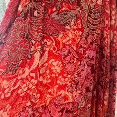 Worn 2times. Super Beautiful. Brand New Condition Red Paisley Print Maxi Dress For Summer, Red Bohemian Maxi Dress With Paisley Print, Pink And Red Dress, Free People Slip Dress, Pink And Red, Cream Dress, White Maxi Dresses, Floral Midi Dress, Asymmetrical Dress