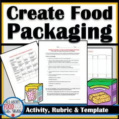 food packaging activity and worksheet