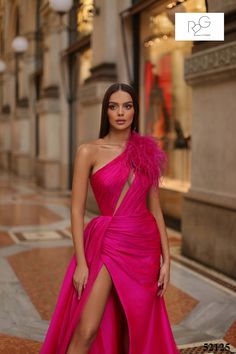 Glamorous Evening Dresses, One Shoulder Prom Dress, Tarik Ediz, Mother Wedding Dress, Timeless Dress, Satin Prom Dress, Women's Evening Dresses, Gala Dresses, Glam Dresses