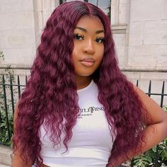 Hair Name: Colored Lace Front Wigs Hair Style: Water Wave Hair Hair Length: 14-30 inches Wig Weight: 200-320g/Wig (Depending on Lengths and Density) Color: 99J Burgundy Color Density: 150% Density, 200% Density Lace Size: 13x4 Lace Front Wigs Cap Size: Medium, about 22.5 inches Quality: 100% Virgin Human Hair Wigs Shipment: DHL, FedEx, or UPS 3-7 Business Days Colored Lace Front Wigs, Water Wave Hair, Mongolian Hair, Textured Curly Hair, Hair Care Oil, Color Water, Wigs Hair, Wave Hair, Frontal Wig