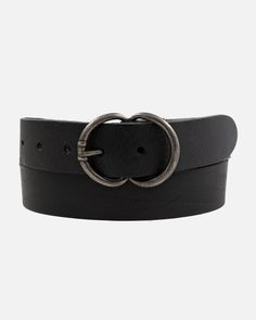 Double C Leather Belt for Women - AMSHRTG – Amsterdam Heritage | US Casual Black Belts For Everyday, Casual Black Belt For Everyday, Trendy Black Leather Belt Buckles, Trendy Black Leather Belt Buckle, Trendy Belts For Everyday Use, Modern Adjustable Belts For Everyday Wear, Modern Adjustable Everyday Belts, Adjustable Black Belt For Everyday, Black Adjustable Belt For Everyday