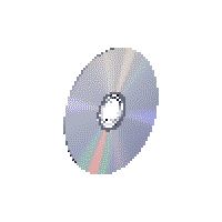 an image of a cd that is white and has a rainbow on the inside of it