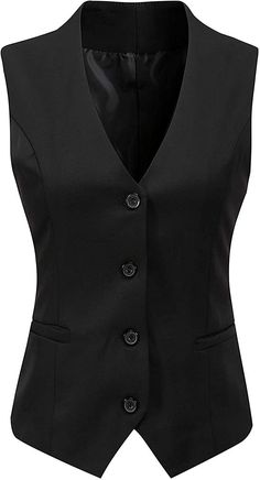 Casual Suit Vest, Womens Suit Vest, Women Waistcoat, Chique Outfit, Vest Waistcoat, Business Career, Denim Skirts, Ladies Tops, Casual Vest