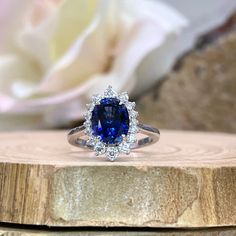 🐣. Offer Xtras! Oval Blue Sapphire Ring, 14K White Gold Halo Ring, Gatsby Style Ring With Moissanite, Blue Sapphire Ring With Moissanite Halo #6603 for $795.00 #SeptemberBirthday #MoissaniteRing #GiftsForHer #AnniversaryRing #LadiesRing #HaloRing #BridalGift #SapphireRing #WeddingRing #EngagementRing Oval Sapphire Ring Gia Certified, Gia Certified Oval Sapphire Diamond Ring, Blue Oval Gia Certified Halo Ring, Gia Certified Oval Tanzanite Diamond Ring, Oval Sapphire Halo Ring With Brilliant Cut, Gia Certified Oval Sapphire Ring For Anniversary, Gia Certified Oval Sapphire Anniversary Ring, Oval Sapphire Halo Ring With Center Stone, Oval Sapphire Diamond Ring With Brilliant Cut