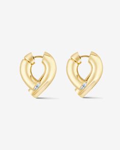 Oera Earrings | Ethical Fine Jewelry by Tabayer Vs Diamond, Single Earring, Something Beautiful, Mix Match, Gold Diamond, Cocoa, Fine Jewelry, Hoop Earrings, Diamonds