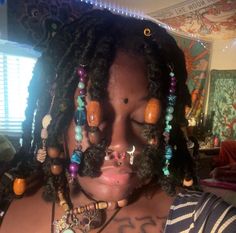 Assorted beads on copper wire Beads For Hair, Short Locs, Hair Chain, Short Locs Hairstyles, Video Call With Boyfriend Screen Photo, Hair Chains, Locs Hairstyles, Color Inspo, Girls World