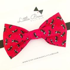 This listing is for 1 (one) bow tie. Comes on a alligator bow tie clip.  Please advise size when ordering. Please note that each bow tie may be a little different in pattern placement.  Please ensure you never leave a child unattended while wearing our products. Remove bow ties, head bands and hair bows before sleeping and while in car seats.  Thank you~ LBB 💕 Pre-tied Butterfly Knot Bow As Gift, Cotton Bow For Spring, Spring Cute Butterfly Knot Bow, Cute Butterfly Knot Bow For Spring, Playful Summer Bow Gift, Cute Adjustable Bow Tie, Fitted Bow Tie With Butterfly Knot, Cute Adjustable Bow Tie As Gift, Cute Satin Bow Tie As Gift