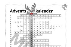 a crossword puzzle with the words'adverss kalender '