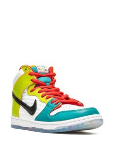 Nike x FroSkate SB Dunk High Pro Sneakers - Farfetch Multicolor Lace-up Basketball Shoes With Abzorb Midsole, Nike Sporty High-top Sneakers For Skateboarding, Sporty High-top Skate Shoes With Laces, Multicolor High-top Sneakers With Laces, Multicolor High-top Custom Sneakers For Skateboarding, High-top Multicolor Custom Sneakers For Skateboarding, Multicolor Custom Sneakers With Vulcanized Sole For Streetwear, Multicolor Sneakers With Vulcanized Sole For Skateboarding, Multicolor Sporty Sneakers For Skateboarding