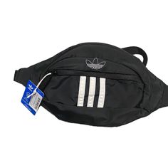 Nwt Adidas Three Stripe Waist Pack. This Waist Pack Can Be Worn Around The Waist Or Across The Chest. This Waist Pack Features An Adidas Logo Strap And Two Pockets Casual Adidas Bag With Zipper Closure, Casual Adidas Bags With Zipper Closure, Black Sporty Bags With Pockets, Casual Streetwear Bag With Zipper Closure, Trendy Adidas Black Bag, Trendy Black Adidas Bag, Urban Black Sports Bag, Casual Nylon Bags For Streetwear, Sporty Black Adidas Bag