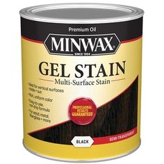 a can of minwax gel stain with woodgrains on the bottom and sides