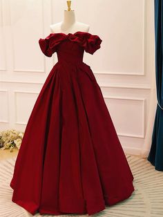 Prom Dresses Off Shoulder, Floral Dress Formal, Long Formal Dress, Color Rush, Sweetheart Prom Dress, Red Evening Dress, Custom Size Dresses, Sweetheart Dress