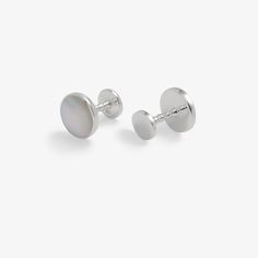 These silver mother of pearl round pair of cufflinks are made of 100% sterling silver and made in the United Kingdom. Black Tuxedo Shirt, The United Kingdom, Elevate Your Style, Mother Of Pearl, Timeless Elegance, Your Style, Cufflinks, United Kingdom, Outfit Accessories