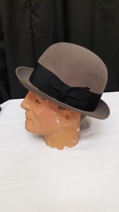 Vintage 1960's Borsalino "Gran Prix 1900" Extra Superiore "The Rollup" Gray Velour 7 1/8" Hat Made in Italy, Savona.  Excellent condition...see pics! Retro Flat Brim Fedora For Winter, Retro Winter Fedora With Flat Brim, Retro Winter Fedora With Curved Brim, Retro Formal Fedora With Wide Brim, Retro Wide Brim Fedora For Formal Occasions, Retro Adjustable Fedora For Formal Occasions, Adjustable Retro Fedora For Formal Occasions, Adjustable Flat Brim Costume Hat, Retro Fedora Hat For Formal Occasions