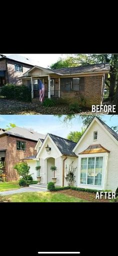 before and after pictures of a house