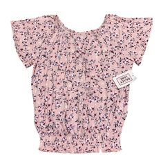 Bailey Lane Nwt Stitch Fix Big Girls Pink Smocked Short Sleeve Top Brand New With Tags Size - Big Girls 12/14 This Bailey Lane Short Sleeve Top Is Perfect For Any Fashion-Savvy Young Girl. The Pink Floral Pattern Adds A Touch Of Femininity To The Outfit, While The Smocked Waist Accentuates The Girl's Figure. The Top Is Made Of A Comfortable And Stretchy 95% Rayon And 5% Spandex Blend, Ensuring That It Will Fit And Feel Great All Day Long. The Pullover Closure And Round Neckline Make It Easy To W Casual Smock Peasant Top With Short Sleeves, Fitted Pink Top With Elastic Waistband, Pink Cotton Smocked Top, Short Sleeve Cotton Top With Smocked Cuffs, Casual Cotton Smocked Top With Floral Print, Cotton Peasant Top With Smocked Back And Short Sleeves, Cotton Tops With Smocked Cuffs And Short Sleeves, Spring Short Sleeve Smocked Stretch Top, Pink Top With Smocked Back For Spring