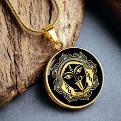 This Kali Necklace Is the Perfect Gift, Whether for Yourself or a Loved One.  Explore all our Witchcraft jewelry here: https://www.etsy.com/in-en/shop/SymbolicPresent?ref=seller-platform-mcnav§ion_id=22613465 ➜ Our jewelry is made of high-quality surgical steel with a shatterproof liquid glass coating and an 18k gold finish option. ➜ Engrave onto the back of the Kali pendant your loved one's name, your wedding date, an anniversary, or anything else you want to remember and keep you close to her Spiritual Pendant Necklaces As Gifts, Spiritual Stainless Steel Jewelry For Gifts, Spiritual Stainless Steel Necklaces As Gift, Spiritual Stainless Steel Necklace As A Gift, Spiritual Stainless Steel Necklace Gift, Spiritual Stainless Steel Necklace For Gift, Spiritual Round Necklace, Cadmium-free, Spiritual Nickel-free Necklace For Gifts, Gold Spiritual Necklace For Gifts