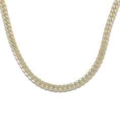 Striking semi-solid curb links entwine together in this chic necklace. 14K Yellow Gold Semi-solid curb links The 22-inch chain secures with a lobster clasp. 11.2mm Formal Cuban Link Necklace With Curb Chain, Gold Cuban Link Necklace In 14k Solid Construction, Classic 14k Gold Cuban Link Necklace With Oval Links, Classic 14k Gold Oval Link Cuban Necklace, 14k Yellow Gold Cuban Link Necklace With Oval Links, 14k Gold Cuban Link Chain Necklace, 14k Yellow Gold Cuban Link Necklace, Formal Cuban Link Necklace With Figaro Chain, 14k Gold Cuban Link Necklace With Curb Chain