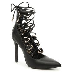 Sass Up Your Wardrobe This Season With The Senna Lace-Up Pump By Privileged. With Ghillie Laces And A Chic Ankle Wrap, These Heels Will Take Your Style To New Levels. Faux Leather Or Fabric Upper Back Zipper Closure Ghillie Lace-Up With Ankle Tie Pointed Toe 4¼" Covered Stiletto Synthetic Sole Size 8. Color Black. Brand New In Box. I Am Happy To Answer Any Questions. Black Lace Up Shoes, Clear Block Heels, Studded Heels, Super High Heels, Open Toed Heels, Ankle Wrap, Gold Heels, Pink Heels, Pretty Shoes