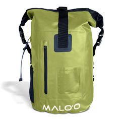 Malo'o Racks Dark Green Malo'o DryPack Waterproof Backpack - 40 Liters Dry Bag Backpack, Fishing Backpack, Waterproof Dry Bag, Waterproof Backpack, Canoeing, Roll Top, Dry Bag, Camping Hiking, Paddle Boarding