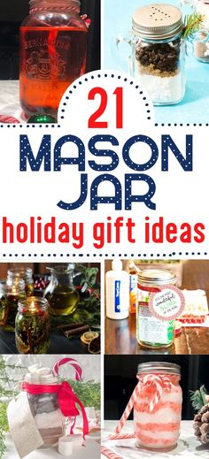 mason jar holiday gift ideas with text overlay