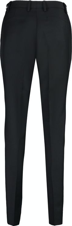 Step into luxury with these exquisite wool blend trousers. Crafted with a blend of wool, acetate, mohair, and silk, these trousers are not only stylish but also incredibly soft and comfortable. The two side pockets and two back welt pockets add practicality to these elegant trousers, making them perfect for both formal and casual occasions. Elevate your wardrobe with the timeless sophistication of these wool blend trousers. The high-quality materials and impeccable craftsmanship make them a vers Elegant Trousers, Statement Blouse, Versatile Wardrobe, Crisp White Shirt, Modern Wardrobe, Everyday Style, Welt Pockets, Welt Pocket, White Shirt