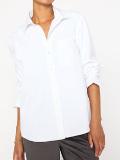 Everyday Shirt In Salt White Timeless Relaxed Fit Shirt For Work, Timeless Relaxed Fit Workwear Shirt, Classic Shirt With Concealed Placket And Shirttail Hem, Classic Button-up Shirt With Rolled Sleeves, Everyday Shirt With Button Cuffs And Spread Collar, Everyday Shirt With Spread Collar And Button Cuffs, Everyday Relaxed Fit Long Sleeve Dress Shirt, Relaxed Fit Long Sleeve Dress Shirt For Daywear, Classic Shirt With Rolled Sleeves For Fall