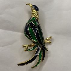 Check out Bird of Paradise Brooch Pin BLUE/GRN Enamel Gold Tone Cloisonne-Style Rhinestone, the latest item I added on eBay! #eBay #eBaySeller Bird Brooch, Bird Of Paradise, Birds Of Paradise, Gold Enamel, Vintage Watches, Antique Jewelry, Brooch Pin, Vintage Antiques, Jewelry Collection