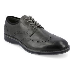 Achieve handsome style with these Vance. Co Ozzy men's Wingtip Tru Comfort Foam Hybrid dress shoes. Click this FOOTWEAR GUIDE to find the perfect fit and more! FEATURES Wingtip design Stitching details Tru Comfort Foam™ Insole for all-day comfort Durable rubber outsole Lace-up closure for a secure fitDETAILS Faux leather upper Fabric lining and midsole Rubber outsole Round toe Lace-up Closure Foam footbed 1-in. heel 0.5-in. platform Spot clean Imported Size: 10.5 Med. Color: Dark Grey. Gender: m Business Wingtip Dress Shoes With Ortholite Insole, Synthetic Wingtip Dress Shoes For Formal Occasions, Formal Synthetic Wingtip Dress Shoes, Wingtip Dress Shoes With Ortholite Insole For Business, Business Dress Shoes With Ortholite Insole And Wingtip, Wingtip Dress Shoes With Rubber Sole, Synthetic Wingtip Dress Shoes With Rubber Sole, Formal Dress Shoes With Ortholite Insole, Wingtip Synthetic Dress Shoes For Work