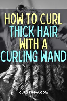 What is thick hair exactly? You might have a lot of hair but that doesn't necessarily mean that you have thick hair. When speaking of thick hair, it refers to the individual shaft, and not the amount of hair on your head. If you want to curl thick hair with a curling wand, check out our tips and tricks on how to do it with less damage. Curl Thick Hair, Curling Thick Hair, A Lot Of Hair, Curling Wand, Curling Iron, Thick Hair