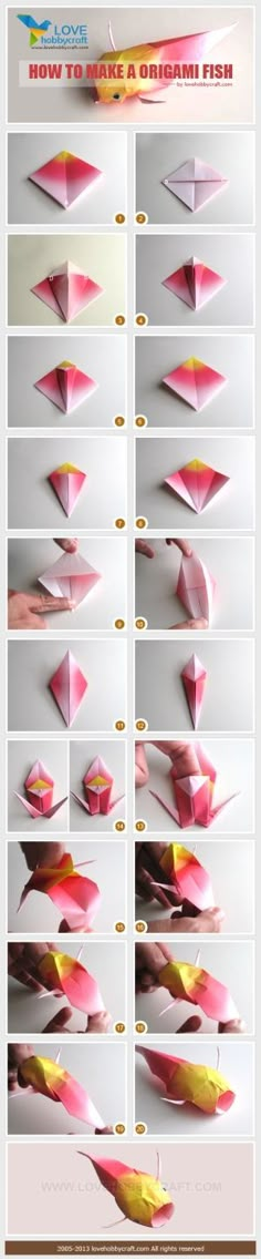 the instructions for how to make origami flowers