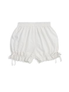 Comfortable and versatile, these elastic waist Lolita fashion cotton bloomer shorts are perfect for wearing under dresses or as lounge wear. Featuring pleated details and delicate lace-trimmed elastic cuffs, these bloomers combine style and comfort effortlessly.   	 		 			Size 			S 			L 			2XL 			4XL 		 		 			Full Length 			35 			37 			39 			41 		 		 			Waist 			66-90 			74-98 			82-106 			90-114 		 		 			Hips 			105 			115 			125 			135 White Cotton Bloomers With Ruffles, White Cotton Ruffled Bloomers, White Cotton Bloomers With Elastic Waistband, Cotton Bloomers With Ruffles For Spring, Spring Cotton Bloomers With Ruffles, White Ruffled Bloomers For Spring, Feminine Cotton Pajama Shorts For Spring, Feminine Cotton Pajama Shorts, Cotton Bloomers With Ruffle Hem For Summer