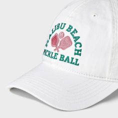 This Pickle Ball Hat - Mighty Fine White is a perfect blend of style and comfort. With a back tuck and slide closure, it’s more than just a hat, it's your go to accessory. Whether it’s an outing with friends or a weekend trip, rock this hat the way you like. Casual Adjustable Baseball Cap For Beach Season, Casual Adjustable Baseball Cap For Beach, White Curved Brim Baseball Cap For Beach Season, Casual Beach Trucker Hat With Curved Brim, Casual Adjustable Sun Hat With Curved Bill, Casual Curved Brim Trucker Hat For Beach, White Beach Baseball Cap With Short Brim, Adjustable Short Brim Baseball Cap For Beach, White Baseball Cap With Short Brim For Beach