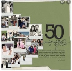 a collage of photos with the number 50 on it