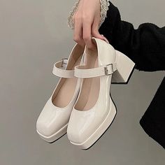 Shipping: Worldwide Express Shipping AvailableDelivery time: 7-15Days Fast ShippingReturns: Fast refund, 100% Money Back Guarantee.SPECIFICATIONSBrand Name: TangDuoYaOrigin: Mainland ChinaUpper Material: PUToe Shape: round toeWith Platforms: YesPlatform Height: 3-5cmHeel Height: Super High (8cm-up)Heel Type: Round HeelPump Type: basicStyle: fashionFashion Element: ShallowSeason: Spring/AutumnOutsole Material: RUBBERis_handmade: YesPattern Type: SolidInsole Material: PUOccasion: CasualModel Number: 42116999-34Gender: WOMENFit: Fits true to size, take your normal sizeLining Material: PUClosure Type: buckle strapItem Type: Pumps1: vintage shoes2: low heel women shoes3: harajuku shoes4: platform shoes5: lolita shoes6: school shoes for women7: harajuku shoes8: women shoes9: platform shoes haraj Asian Shoes, Harajuku Shoes, Wedding Party Shoes, Mary Jane Shoes Womens, Super High Heels, Wedding Heels, Jane Shoes, Shoes Woman, Thick Heels