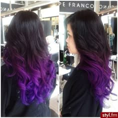 Dark Balayage, Purple Ombre Hair, Ombre Purple, Types Of Hair, Pretty Purple, Purple Ombre, Dye My Hair, Amazing Hair, Colorful Hair