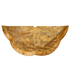 an image of a gold cloth on a white background in the shape of a leaf