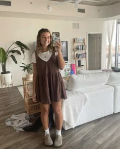 Dress With Tank Top Under, Cute Market Outfits, Nice Casual Outfits Woman Summer, Good Fashion Sense Aesthetic, College Visit Outfit Summer, Nanny Summer Outfits, Cute Summer To Fall Transition Outfits, Spring Outfits Dresses Casual, Casual Lazy Outfits Summer