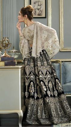 Class... Grey Lehenga, Shadi Dresses, Indian Gowns Dresses