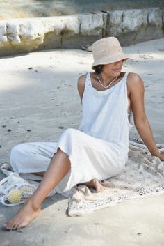 The Linen Overall // Moon Linen Overalls, Ocean Sounds, Clothing Hacks, Back Design, The Sunshine, Ready To Go, Wardrobe Staples, Oatmeal, Overalls