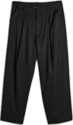 Black Straight-leg Pleated Pants, Black Pleated Straight-leg Pants, Black Straight Leg Pleated Pants, Black Pleated Straight Leg Pants, Classic Black Pleated Pants, Tailored Black Pleated Pants, Black Pleated Bottoms For Business Casual, Classic Straight Pleated Dress Pants, Black Pleated Tapered Leg Pants