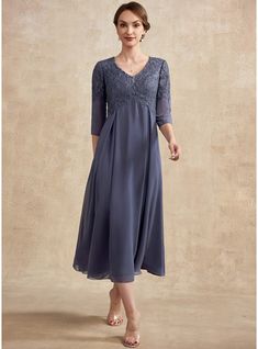 JJsHouse A-Line V-neck Tea-Length Beading Zipper Up Sleeves 1/2 Sleeves No Stormy Spring Fall General Plus Chiffon Lace Height:5.7ft Bust:34in Waist:24in Hips:35in Mother of the Bride Dress. #JJsHouse #ALine #Vneck #TeaLength #Beading #ZipperUp #Sleeves #12Sleeves #No #Stormy #Spring #Fall #General #Plus #Chiffon #Lace #MotheroftheBrideDress Motb Dress, Grandmother Of The Bride, Formal Wedding Guests, Sukienki Plus Size, Mother Of Bride Dress, Mother Of The Bride Dresses Long, Lace Bride, Dresses Formal Elegant, Mother Of The Groom Dresses