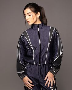 Enigma Track Jacket - Midnight Blue Boss Lady Outfit, Athleisure Jacket, Fashion Activewear, Luxe Loungewear, Golf Dresses, Workout Fits, Active Jacket, Activewear Brands, Activewear Fashion