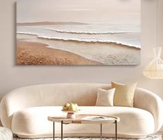 a living room scene with focus on the ocean