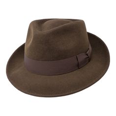 PRICES MAY VARY. Classic men's fedora hat with a modern teardrop crown that allows the crown to follow the shape of the head more closely, resulting in a more contemporary and comfortable fit. Sweat wicking internal sweatband. Easy Care: Hat can be surface cleaned with a clothes brush or clean damp cloth. Water repellent, withstanding showers (but should not be worn in heavy rain as this may cause it to lose some of its distinctive shape). Wide brim to provide the maximum protection from the ele